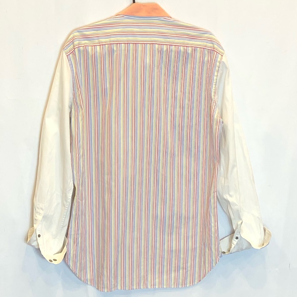 Facconable Multicolor Striped Button Down Shirt - image 2